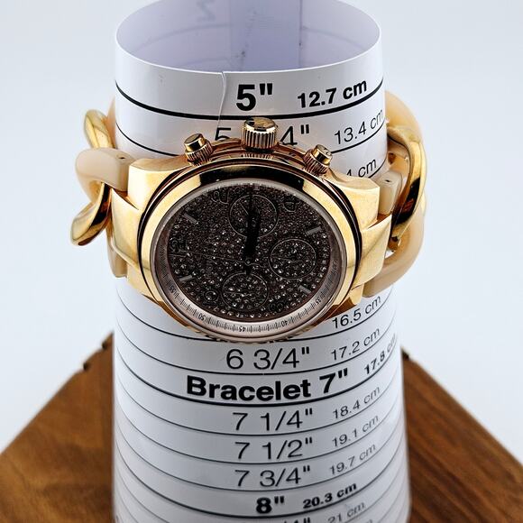 Michael Kors Runway Women's Rose Gold Twist Watch Crystal Multidial Chunky Glam - Picture 5 of 7